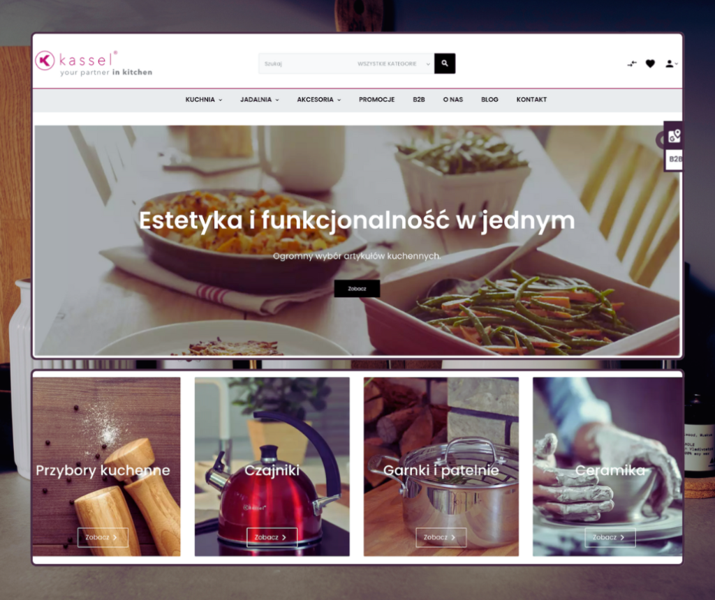 Sklep Internetowy Kassel. PageConcept. Portfolio.
